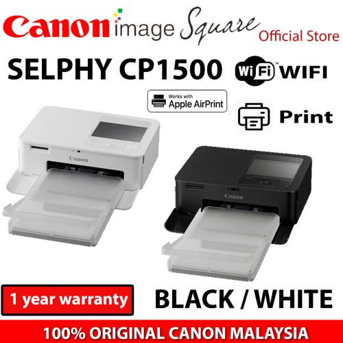 Canon Selphy CP-1500 Wireless mobile Portable Printer - 1 Year Canon Warranty ( replacement for CP-1300 )