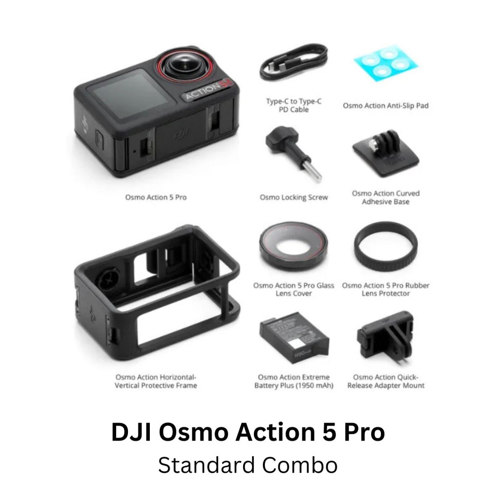 DJI Osmo Action 5 Pro Camera Standard Combo & DJI Osmo Action 5 Pro Camera Adventure Combo DJI Osmo Action 5 Pro Camera Standard Combo & DJI Osmo Action 5 Pro Camera Adventure Combo