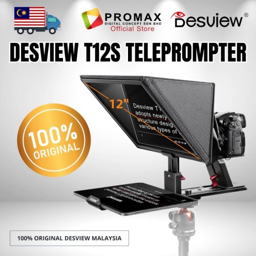 Desview Besview T12S Foldable Portable Teleprompter with Remote Control / High Display Glass