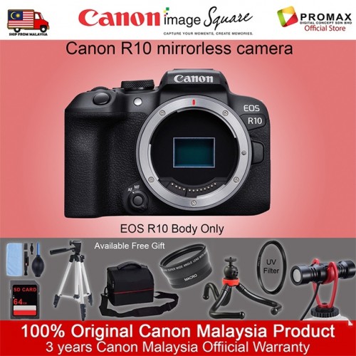 Canon EOS R10 Body Mirrorless Camera WITH FREE 64GB SD CARD+CAMERA BAG