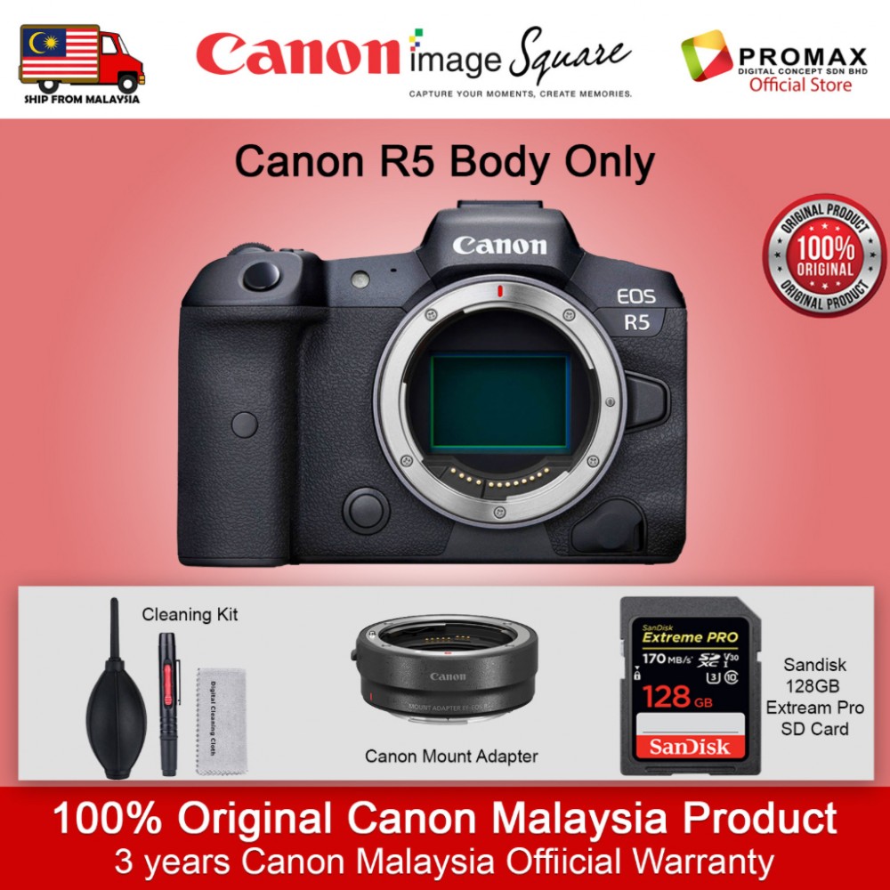 Canon EOS R5 Full-Frame Mirrorless Digital Camera 100% Original Malaysia Canon EOS R5 Full-Frame Mirrorless Digital Camera 100% Original Malaysia