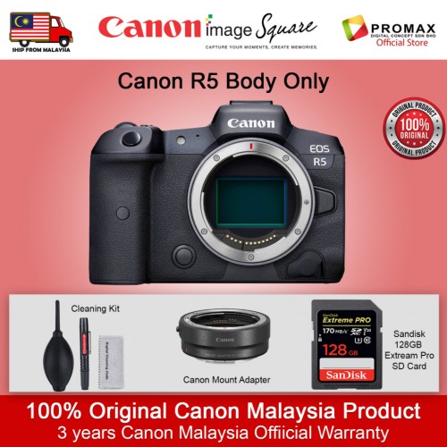 Canon EOS R5 Full-Frame Mirrorless Digital Camera 100% Original Malaysia