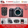 Canon EOS R5 Full-Frame Mirrorless Digital Camera WITH CANON LP-E6nh and RF 24-105mm F5L IS USM LENS 100% Original Malaysia Canon EOS R5 Full-Frame Mirrorless Digital Camera WITH CANON LP-E6nh and RF 24-105mm F5L IS USM LENS 100% Original Malaysia