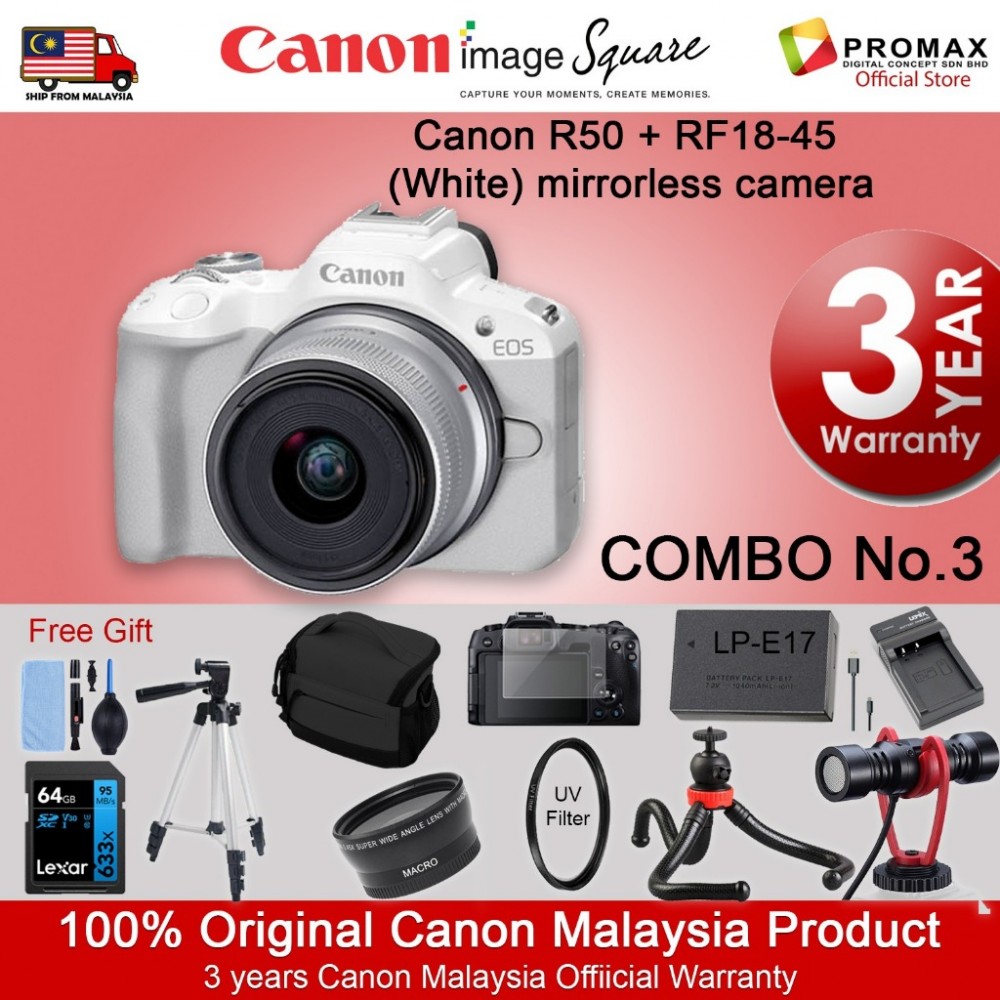 Canon EOS R50 with RF-S 18-45mm IS STM LENS Canon EOS R50 with RF-S 18-45mm IS STM LENS