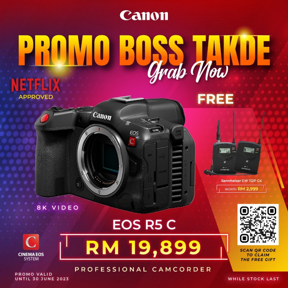 Canon EOS R5C Mirrorless Cinema Camera With COMBOS (100% Original CANON Malaysia) Canon EOS R5C Mirrorless Cinema Camera With COMBOS (100% Original CANON Malaysia)