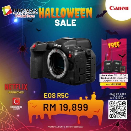Canon EOS R5C Mirrorless Cinema Camera With COMBOS (100% Original CANON Malaysia) 