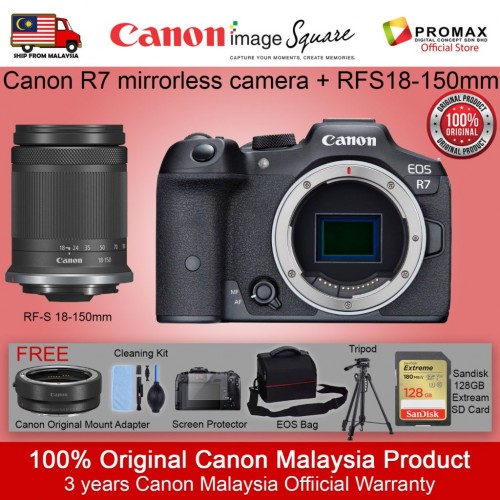 CANON EOS R7 with RF-S18-150MM IS STM LENS FREE Canon Mount Adapter and Memory Card Mirrorless Camera 