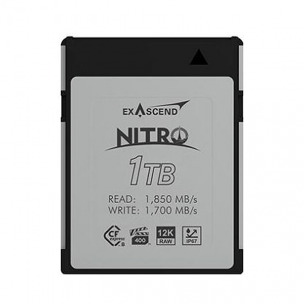 Exascend Nitro 512GB / 1TB CFexpress Type B Memory Card SD Exascend Nitro 512GB / 1TB CFexpress Type B Memory Card SD