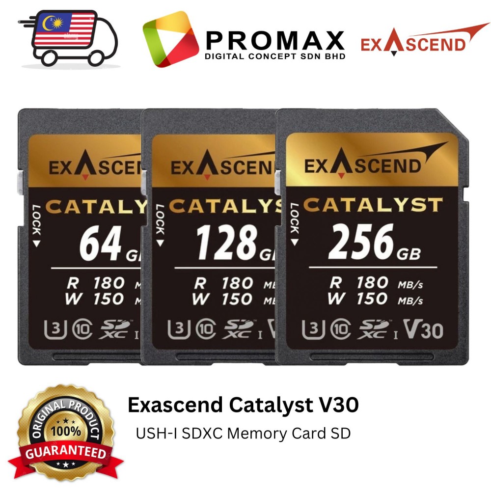 Exascend Catalyst V30 USH-I SDXC Memory Card SD Exascend Catalyst V30 USH-I SDXC Memory Card SD