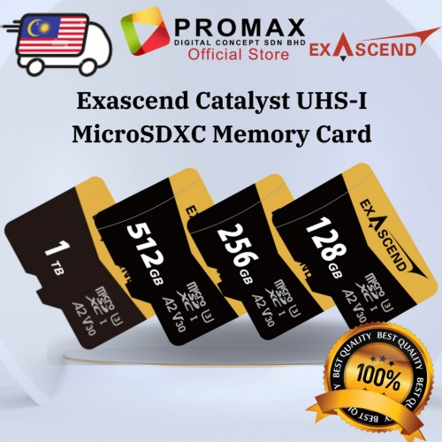 Exascend Catalyst V30 128gb 256gb 512gb UHS-I microSDXC Memory card 