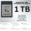 Exascend ESSENTIAL PRO Gen 4 CFexpress 4.0 Type A Cards 1TB / 512GB / 256GB Exascend ESSENTIAL PRO Gen 4 CFexpress 4.0 Type A Cards 1TB / 512GB / 256GB