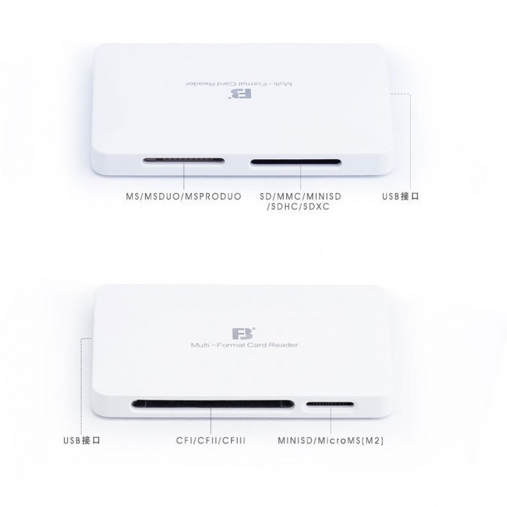 Card Reader High FB-680 Premium Quality (USB) OTG SD/MMC/SDHC/Mini SD/T-Flash/Micro SD/M2/CF Card Reader High FB-680 Premium Quality (USB) OTG SD/MMC/SDHC/Mini SD/T-Flash/Micro SD/M2/CF