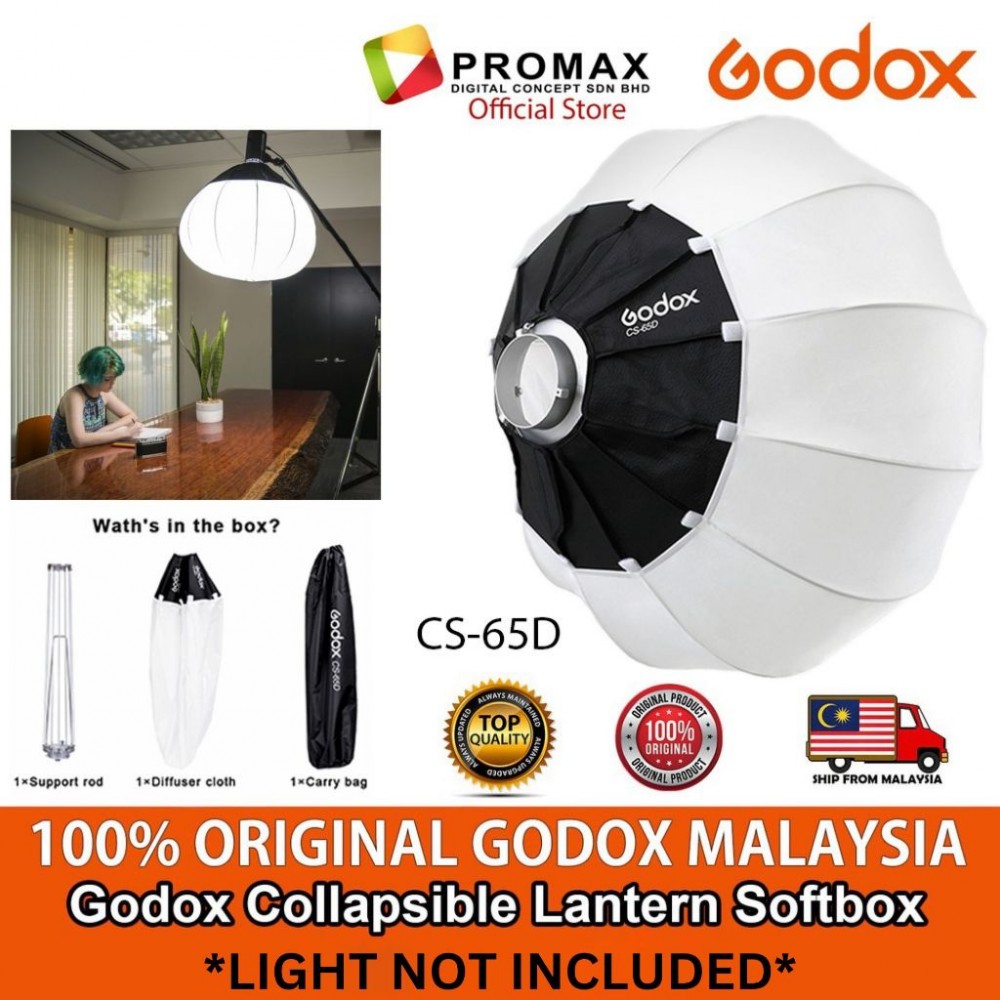 Godox Collapsible Lantern Softbox CS-65D 65CM 100% Original GODOX Malaysia Godox Collapsible Lantern Softbox CS-65D 65CM 100% Original GODOX Malaysia
