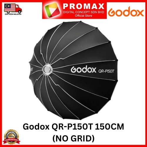 Godox QR-P150T 150CM Quickly Release Parabolic Softbox Bowens Mount With Grid