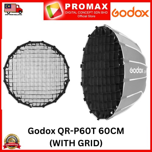 Godox QR-P60T 60CM Quickly Release Parabolic Softbox Bowens Mount With Grid