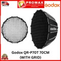 Godox QR-P70T 70CM Quickly Release Parabolic Softbox Bowens Mount With Grid Godox QR-P70T 70CM Quickly Release Parabolic Softbox Bowens Mount With Grid