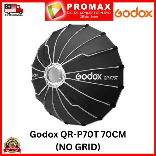  Godox QR-P70T 70CM Quickly Release Parabolic Softbox Bowens Mount With Grid