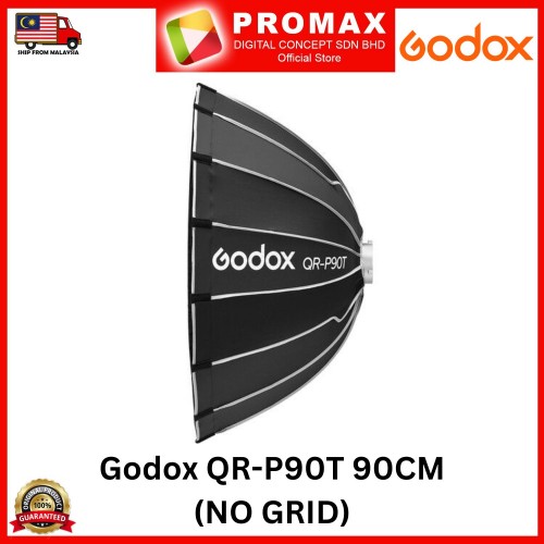 Godox QR-P90T 90CM Quickly Release Parabolic Softbox Bowens Mount With Grid