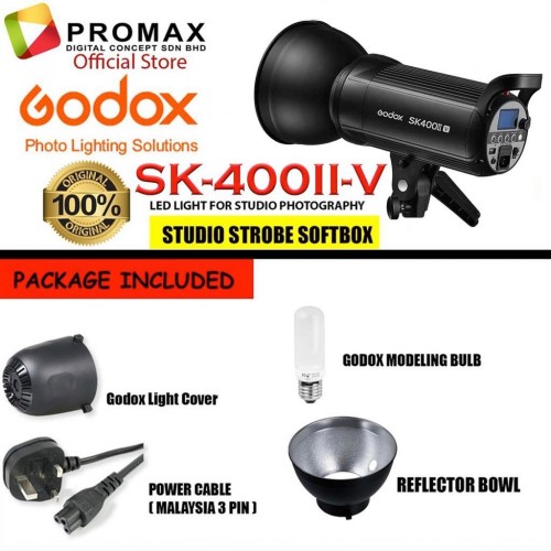 Godox SK-400II-V Professional Compact 400Ws Studio Flash Strobe Light Set