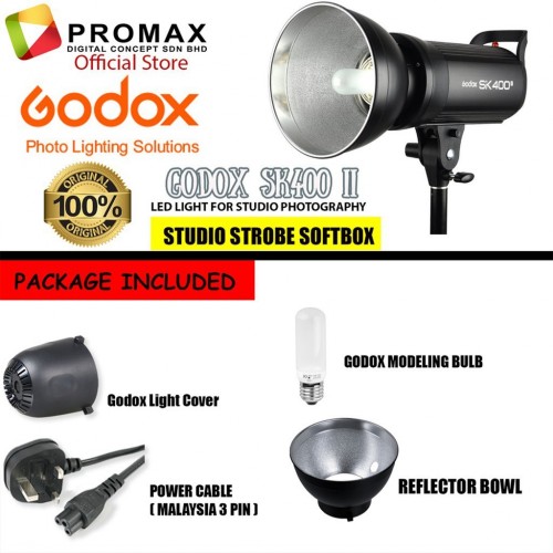 Godox SK400II Professional Compact 400Ws Studio Flash Strobe Light Set