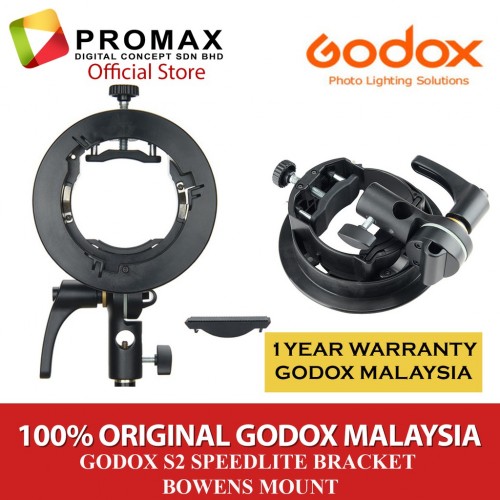 GODOX S2 Speedlite Bracket ( Bowens mount ) 100% Original Malaysia