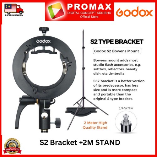 GODOX S2 Speedlite Bracket ( Bowens mount ) 100% Original Malaysia
