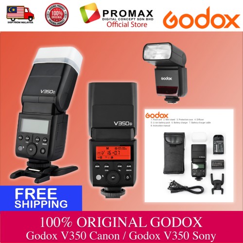 GODOX V350 Series TTL for Canon / Sony / Fuji / Nikon 2.4G Li-ion Camera Flash with Built-in Rechargeable Battery