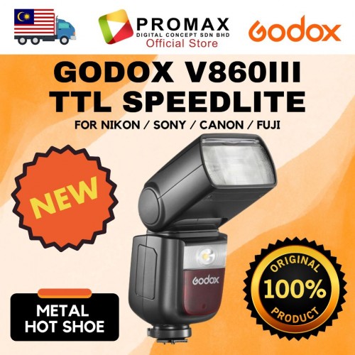 GODOX V860III TTL Speedlite with LI-ION Battery Flash For Canon Fujifilm Nikon Sony
