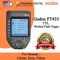 Godox FT433 TTL Wireless Flash Trigger for Canon, Sony, Nikon