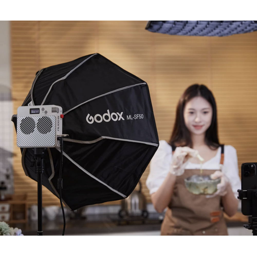 Godox Softbox ML-SF50 Modifier Diffusion Dome Octa for ML100Bi ML-60IIBi ML60Bi ML60 ML30Bi ML30 Godox Softbox ML-SF50 Modifier Diffusion Dome Octa for ML100Bi ML-60IIBi ML60Bi ML60 ML30Bi ML30
