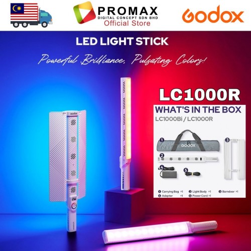 Godox LC1000R Handheld RGB Light Stick 100W LED Video Light Wand 2500K-8500K