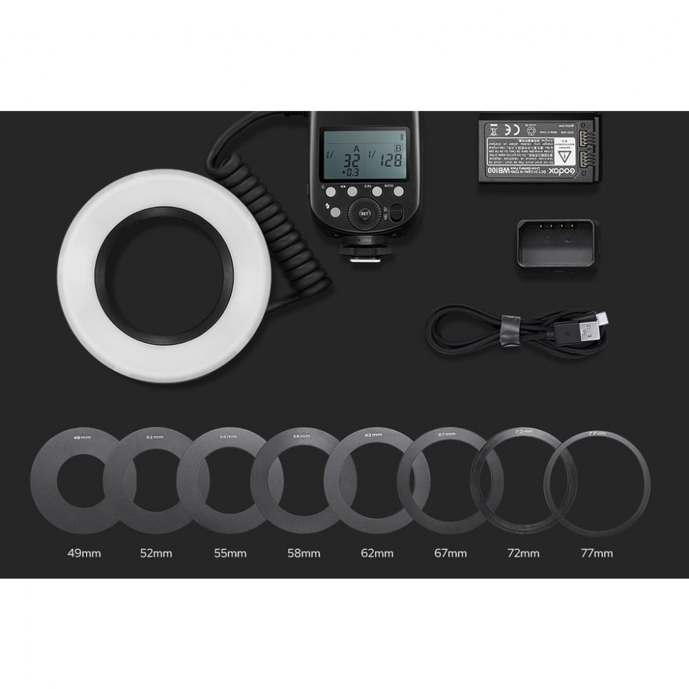 Godox MF-R76S MF-R76C TTL Macro LED Ring Light for Sony and Canon Godox MF-R76S MF-R76C TTL Macro LED Ring Light for Sony and Canon