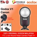 Godox V1 Flash Speedlight Round TTL Li-ion Batt HSS for Canon, Nikon, Sony, Fuji and Olympus Panasonic Godox V1 Flash Speedlight Round TTL Li-ion Batt HSS for Canon, Nikon, Sony, Fuji and Olympus Panasonic
