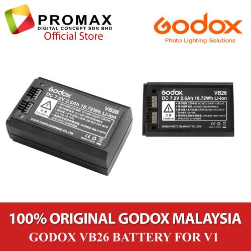 Godox VB26 Battery & VC26 Charger For Godox V1 / V860 III Speedlight Flash 100% Original Godox