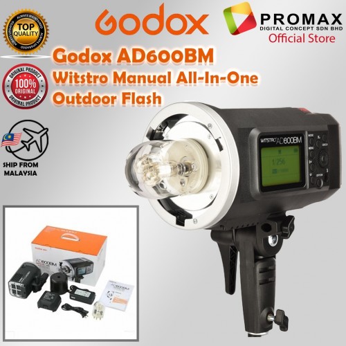 Godox Witstro AD600BM Sync1/8000S 2.4G Wireless Manual All-In-One Outdoor Strobe Light Speedlite 100% ORIGINAL 1Yr Warranty