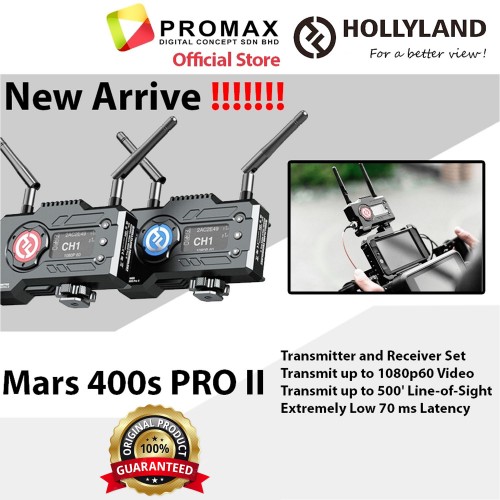 Hollyland Mars 400s Pro II Multi-Platform iOS Android Wireless Live Full HD Transmitter/Receiver Set