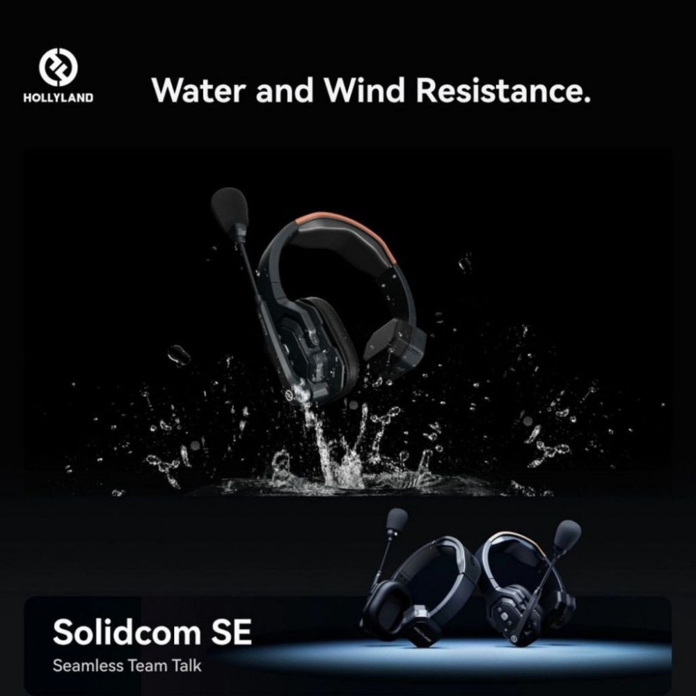 Hollyland Solidcom SE Wireless Waterproof Headset Intercom System with Noise Cancellation (3 - 8 units) Hollyland Solidcom SE Wireless Waterproof Headset Intercom System with Noise Cancellation (3 - 8 units)