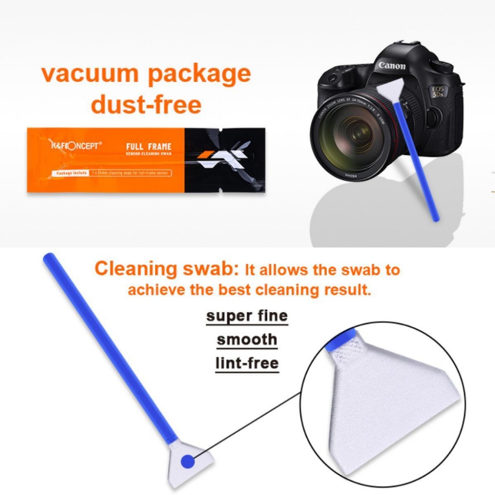 K&F Concept APS-C / Full Frame sensor cleaning swab / sensor cleaning swabs kit for camera sensor K&F Concept APS-C / Full Frame sensor cleaning swab / sensor cleaning swabs kit for camera sensor