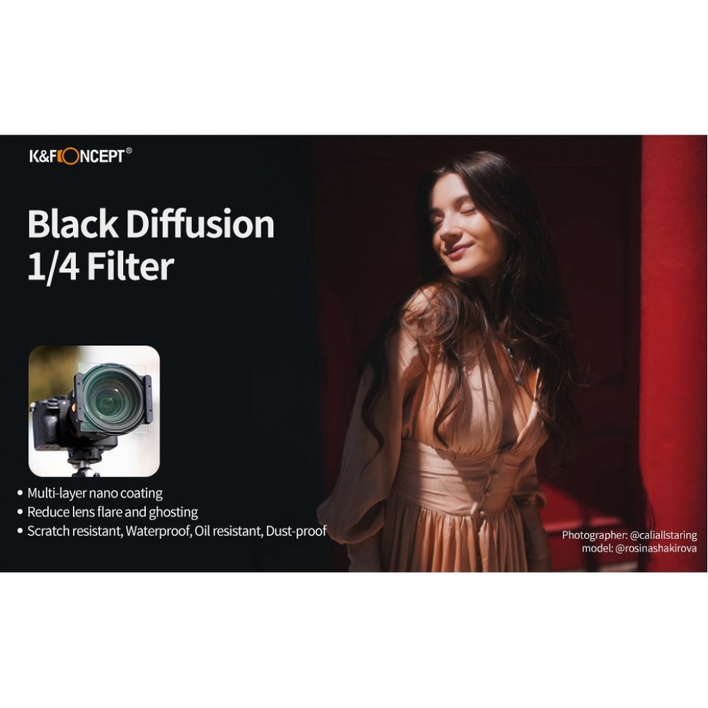 K&F Concept Nano-X Black Mist Diffusion 1/4 Special Effect Soft Filter Double Side Multi-Coated Waterproof K&F Concept Nano-X Black Mist Diffusion 1/4 Special Effect Soft Filter Double Side Multi-Coated Waterproof