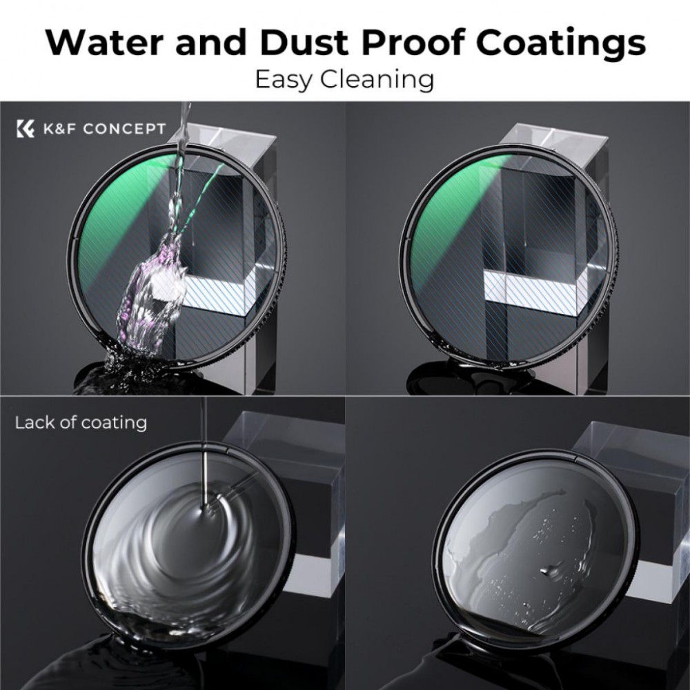 K&F Concept Blue Streak Filter Nano-X Series (2mm) Optical Glass Ultra-clear Waterproof Anti-Scratch Anti-Reflection
