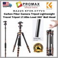 K&F Concept BA225 60”/1.5m Carbon Fiber Camera Tripod Lightweight Travel Tripod 17.6lbs Load 360° Ball Head KF09.077v3 K&F Concept BA225 60”/1.5m Carbon Fiber Camera Tripod Lightweight Travel Tripod 17.6lbs Load 360° Ball Head KF09.077v3
