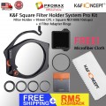 K&F Square Filter Holder System Pro Kit (Filter Holder + 95mm CPL + Square ND1000[10stops] Filter + 4 Rings