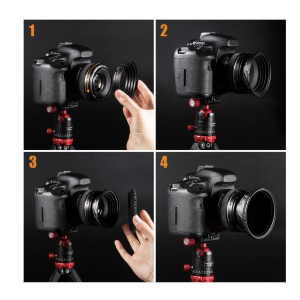 K&F 18 Pieces Filter Ring Adapter Set (SKU.0629) (Includes 9pcs Step Up Ring Set + 9pcs Step Down Ring Set) SKU.0629 K&F 18 Pieces Filter Ring Adapter Set (SKU.0629) (Includes 9pcs Step Up Ring Set + 9pcs Step Down Ring Set) SKU.0629