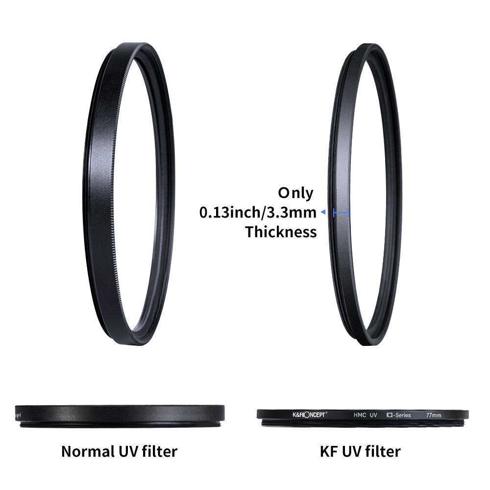 K&F Concept MRC UV MCUV Filter Ultra Slim C-Series Japan Optic Multi Blue Coated K&F Concept MRC UV MCUV Filter Ultra Slim C-Series Japan Optic Multi Blue Coated
