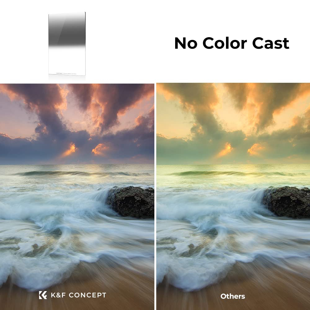 K&F 100*150*2mm Reverse GND8 (3 Stops) Square Filter HD Optical Glass Waterproof ND Filter - X-PRO Series 82mm K&F 100*150*2mm Reverse GND8 (3 Stops) Square Filter HD Optical Glass Waterproof ND Filter - X-PRO Series 82mm