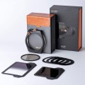 K&F Square Filter Holder System Pro Kit,Filter Holder +95mm CPL +Square ND1000[10stops] +GND8[3stop] + 4 Rings 1808