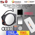 K&F Square Filter Holder System Pro Kit,Filter Holder +95mm CPL +Square ND1000[10stops] +GND8[3stop] + 4 Rings 1808