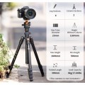 K&F Concept Compact Travel Aluminium Ball head Tripod 160cm Supports 8kg B1234M KF09.101 K234A0 K&F Concept Compact Travel Aluminium Ball head Tripod 160cm Supports 8kg B1234M KF09.101 K234A0