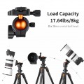 K&F Concept Compact Travel Aluminium Ball head Tripod 160cm Supports 8kg B1234M KF09.101 K234A0 K&F Concept Compact Travel Aluminium Ball head Tripod 160cm Supports 8kg B1234M KF09.101 K234A0