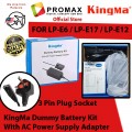 KingMa Dummy Battery Kit With AC Power Supply Adapter for Canon LP-E6 / LP-E17 / LP-E12 KingMa Dummy Battery Kit With AC Power Supply Adapter for Canon LP-E6 / LP-E17 / LP-E12